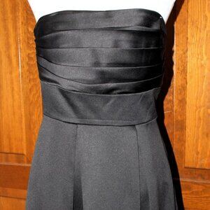 Dress, black strapless, side zip, White House Black Market, size 6